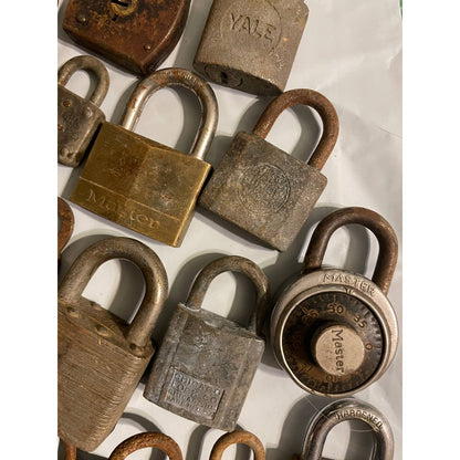 Vintage and Antique Lock Collection with Mismatched Keys