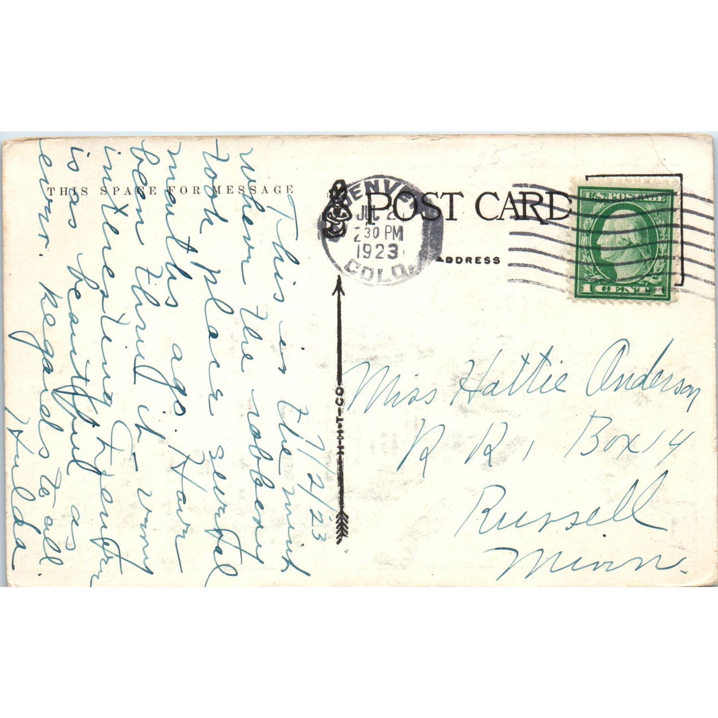 United States Mint and State Capitol 1923 Denver CO Original Postcard TK1-28