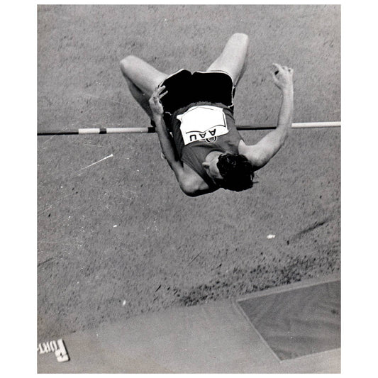 1969 Original Press Photo Track and Field High Jump Dick Fosbury 8x10" AD2