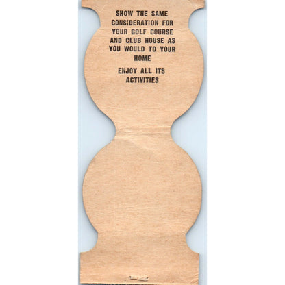 Rainier Golf & Country Club Seattle Die Cut Advertising Matchbook Cover SA6-M3