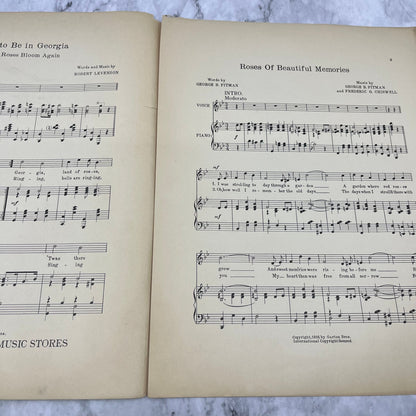 Roses of Beautiful Memories - 1916 large sheet music - by Pitman & Chiswell V41-2