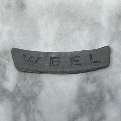Vintage Letterpress Printers Block Plate TV Radio Call Letters WBEL SE841