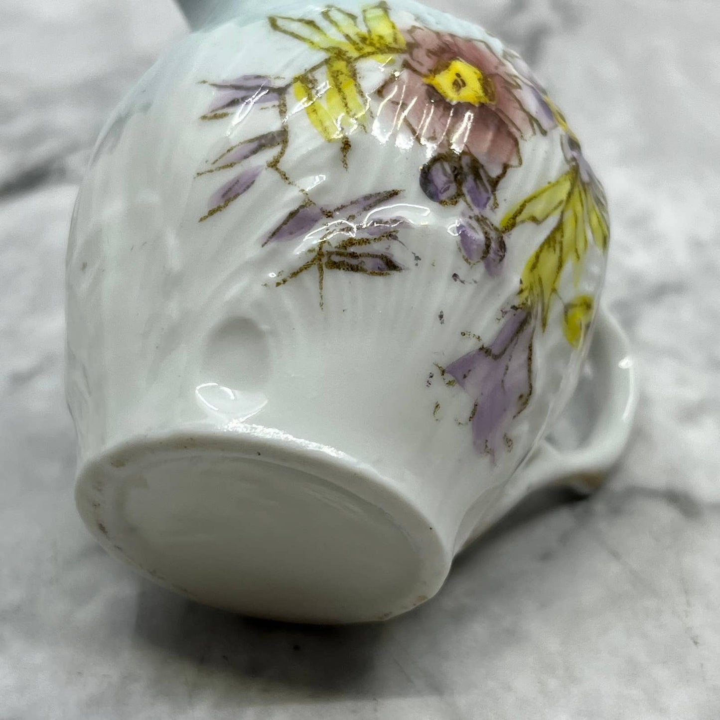 Vintage Porcelain Hand Painted Flower Creamer Doll Tea Party 2” TJ5