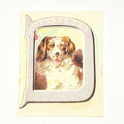 Original 1880s Victorian Trade Card Dilworth's Coffee Spaniel Dog AB6