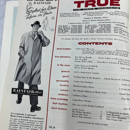 1956 March TRUE Man Stories Magazine Sports Cars Too Hot To Handle TJ3