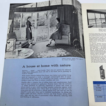 1950s MCM Fleetlite Sliding Glass Doors Advertising Booklet & Order Form TH7