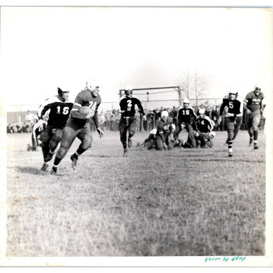 c1940 Football Game Madison Memorial High School Maine Original Photo 8x9 TK2-P1