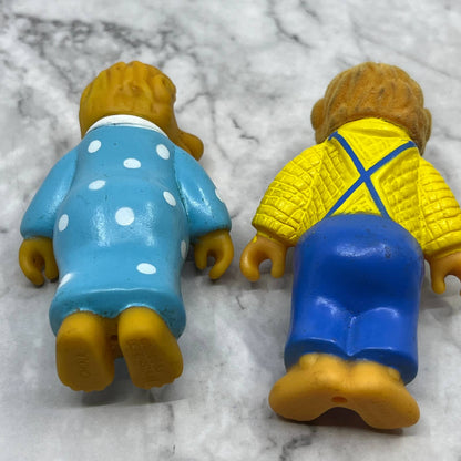 Vintage 1980s Berenstain Bears Papa Mama 3.5" Lot 2 SE7