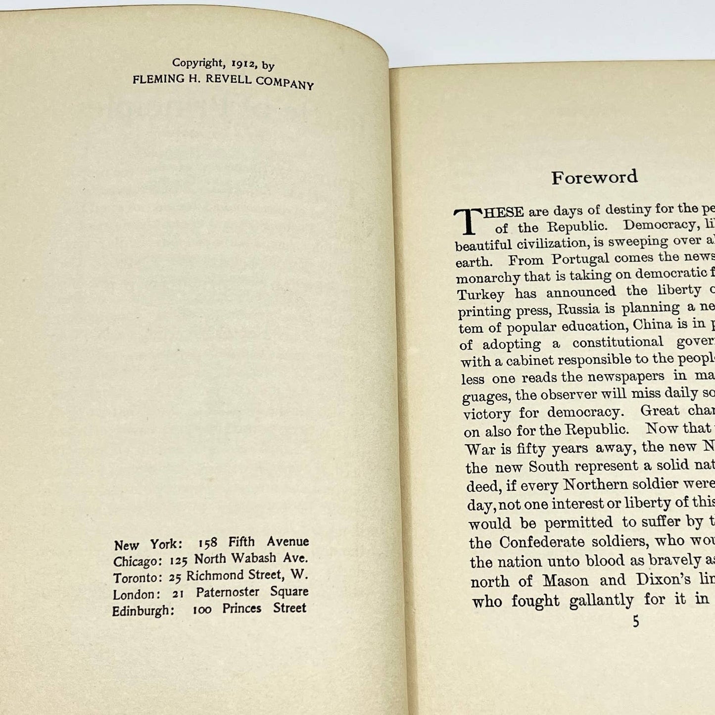 1912 The Battle of Principles Newell Dwight Hillis Hardcover TF3