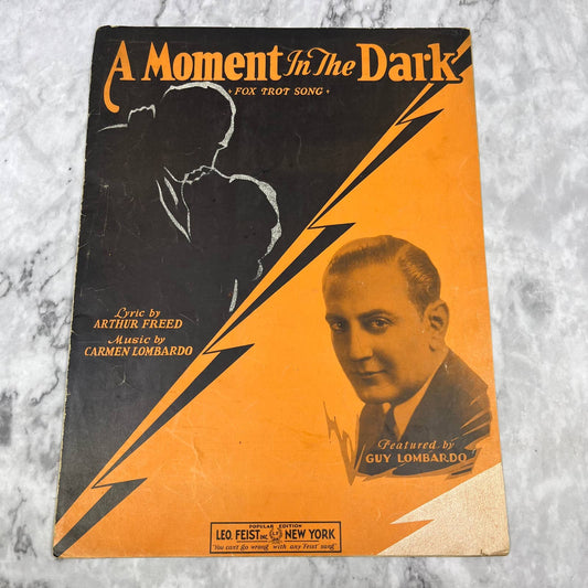 Vintage Sheet Music 1932 A Moment in the Dark Fox Trot Carmen & Guy Lombardo TI1