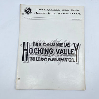 1977 Nov Chesapeake and Ohio Historical Newsletter C&O RR Thomas Dixon WV M1-2