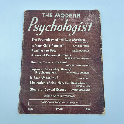 1936 May - The Modern Psychologist Magazine Dagobert D. Runes TF3