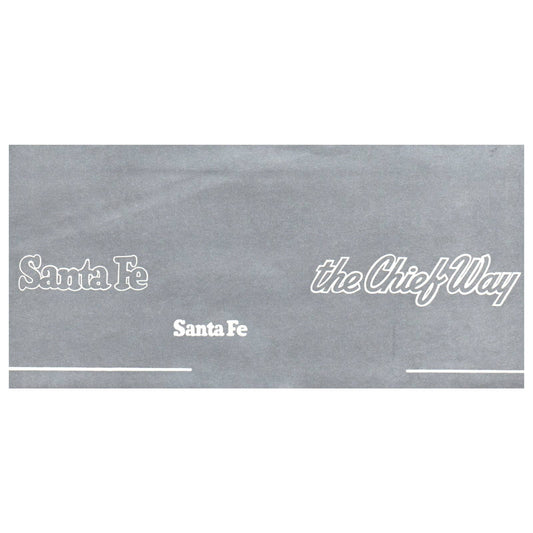 1960s Santa Fe Railway Chief Way Chicago Texas CA Silver Ticket Envelope SE4