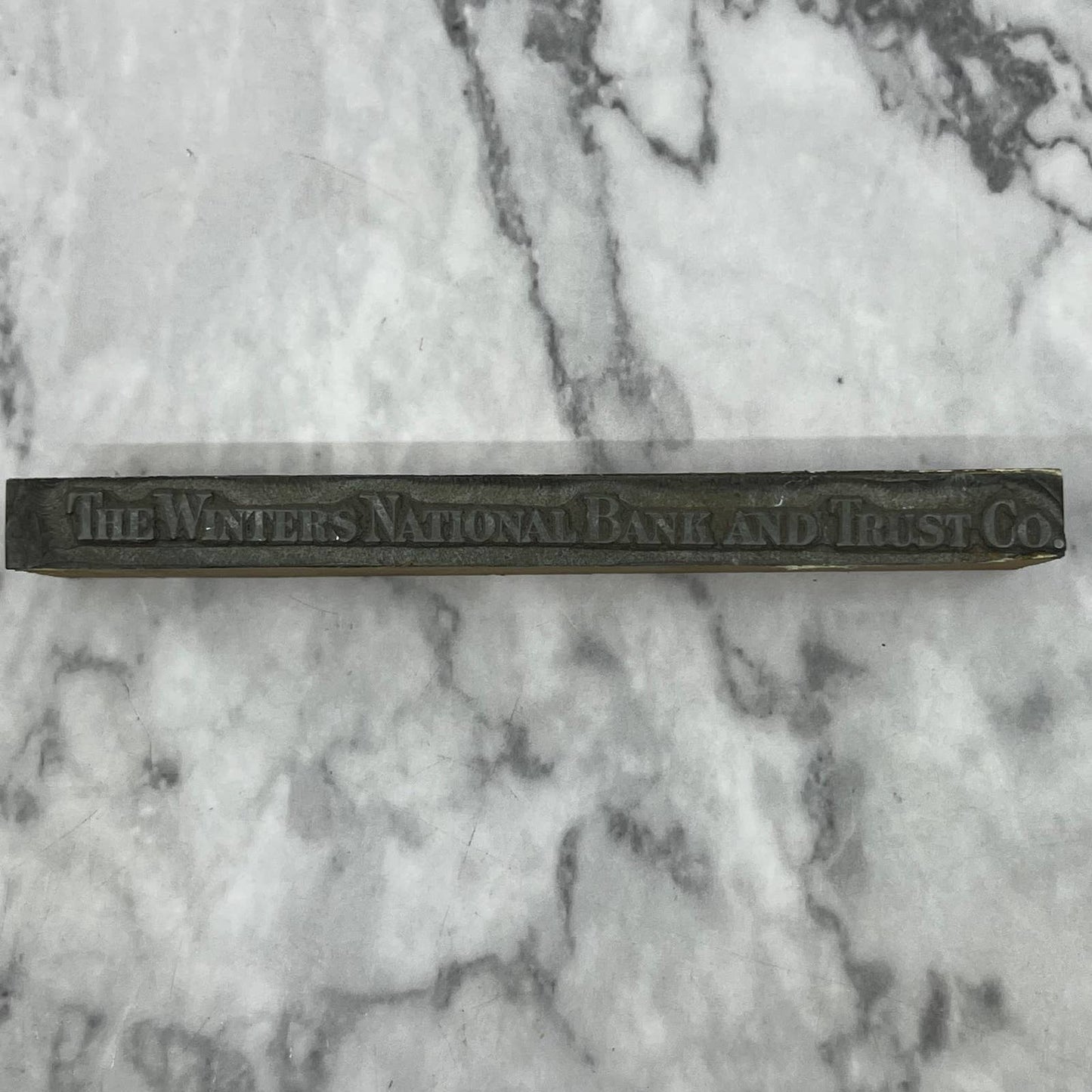 Vintage Printers Block Plate The Winters National Bank and Trust Co TJ54