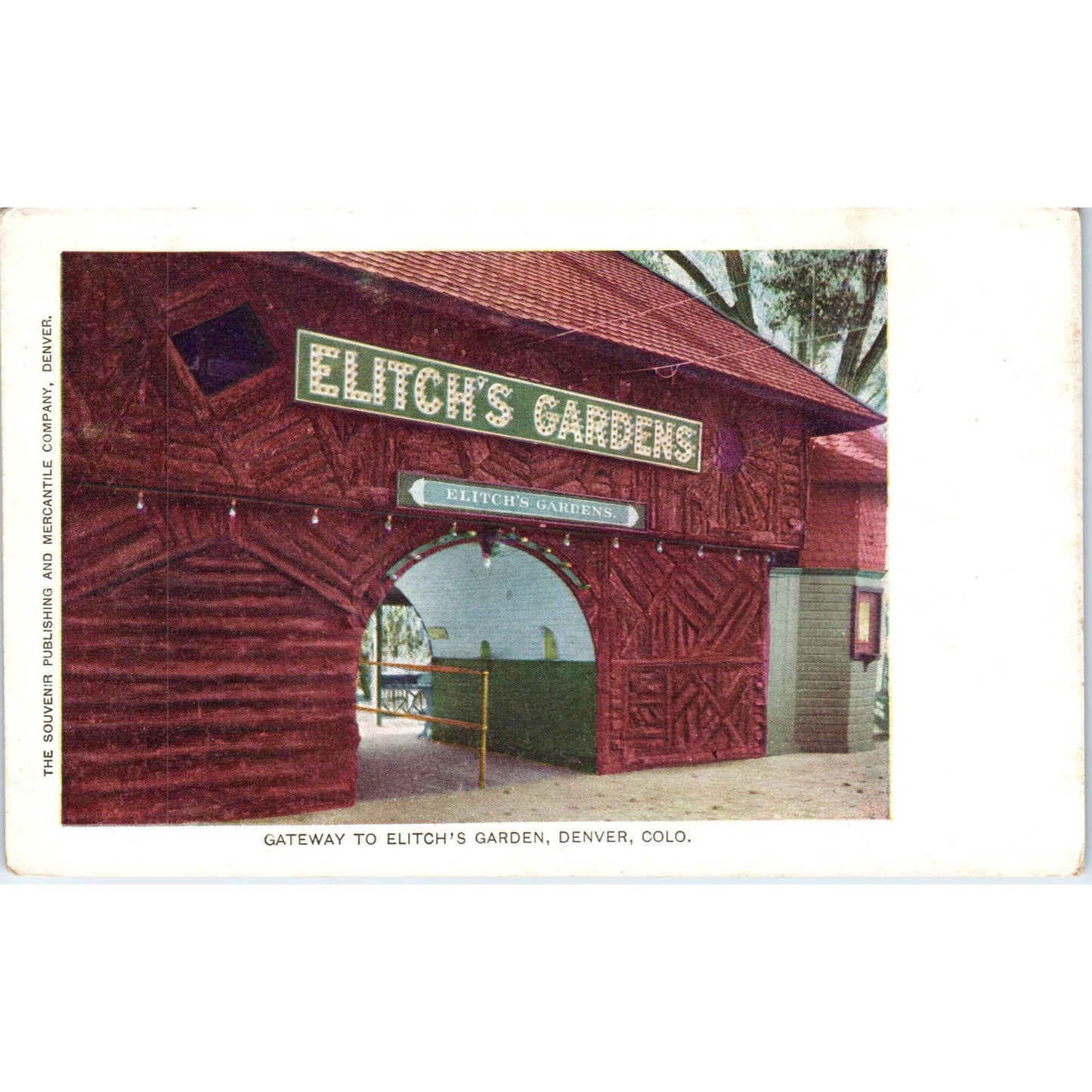 c1905 Gateway to Elitch's Garden Denver Colorado Original Postcard TK1-29