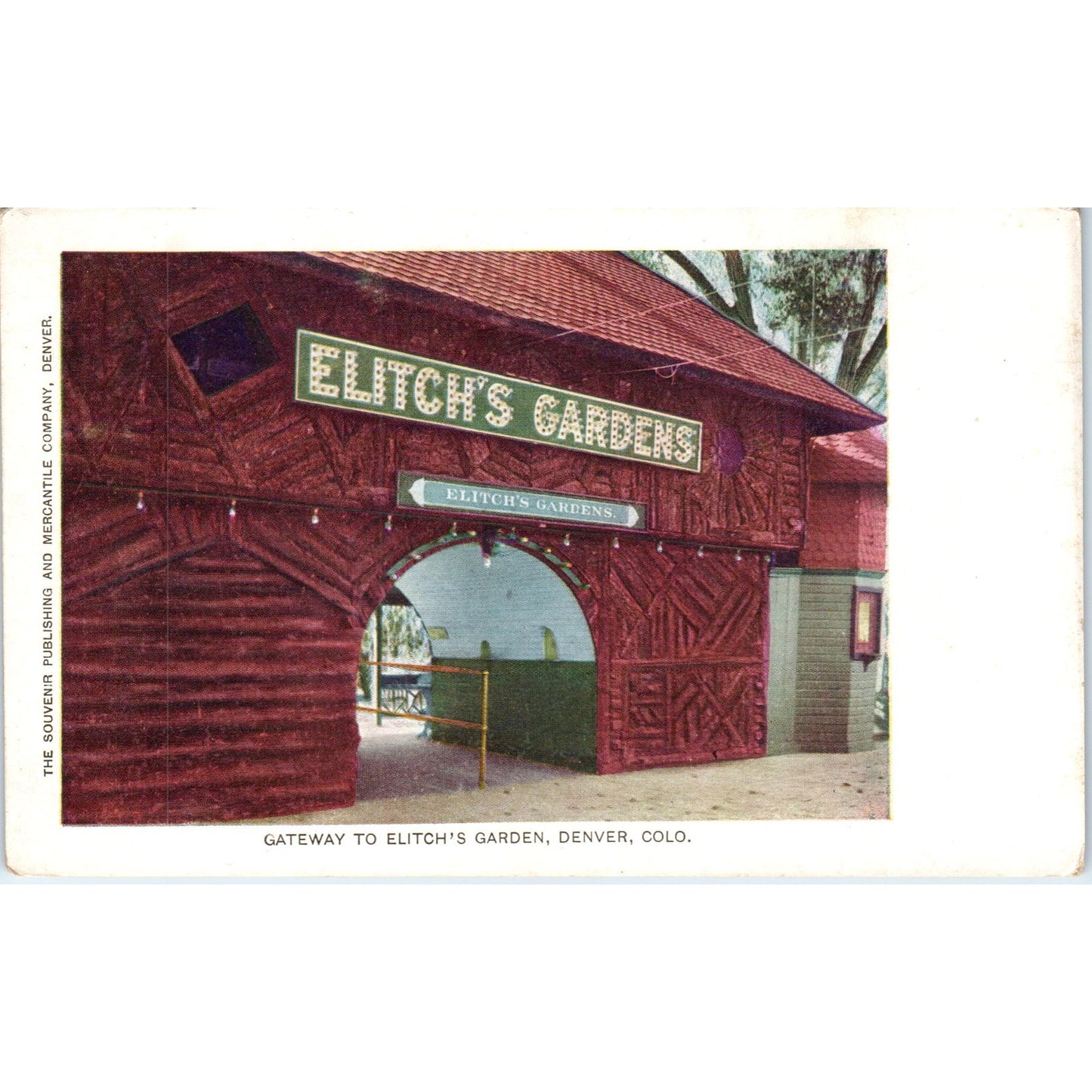 c1905 Gateway to Elitch's Garden Denver Colorado Original Postcard P1-11