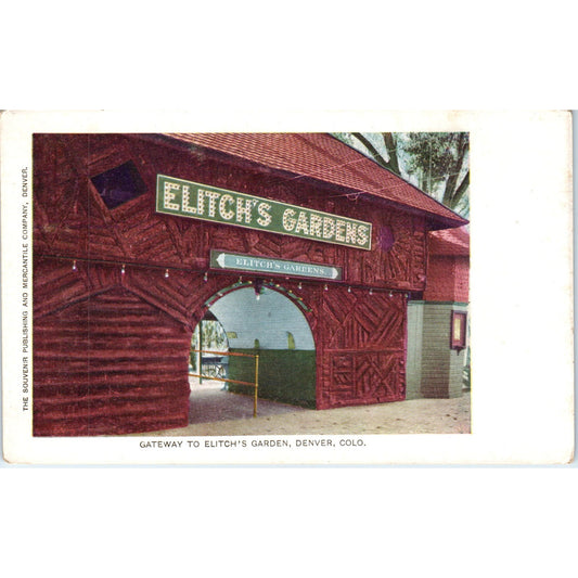 c1905 Gateway to Elitch's Garden Denver Colorado Original Postcard P1-11