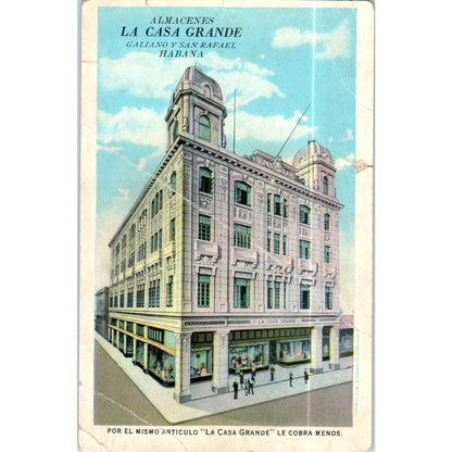 Almacenes La Casa Grande Galiano Y San Rafael Havana Cuba Postcard TK1-P16