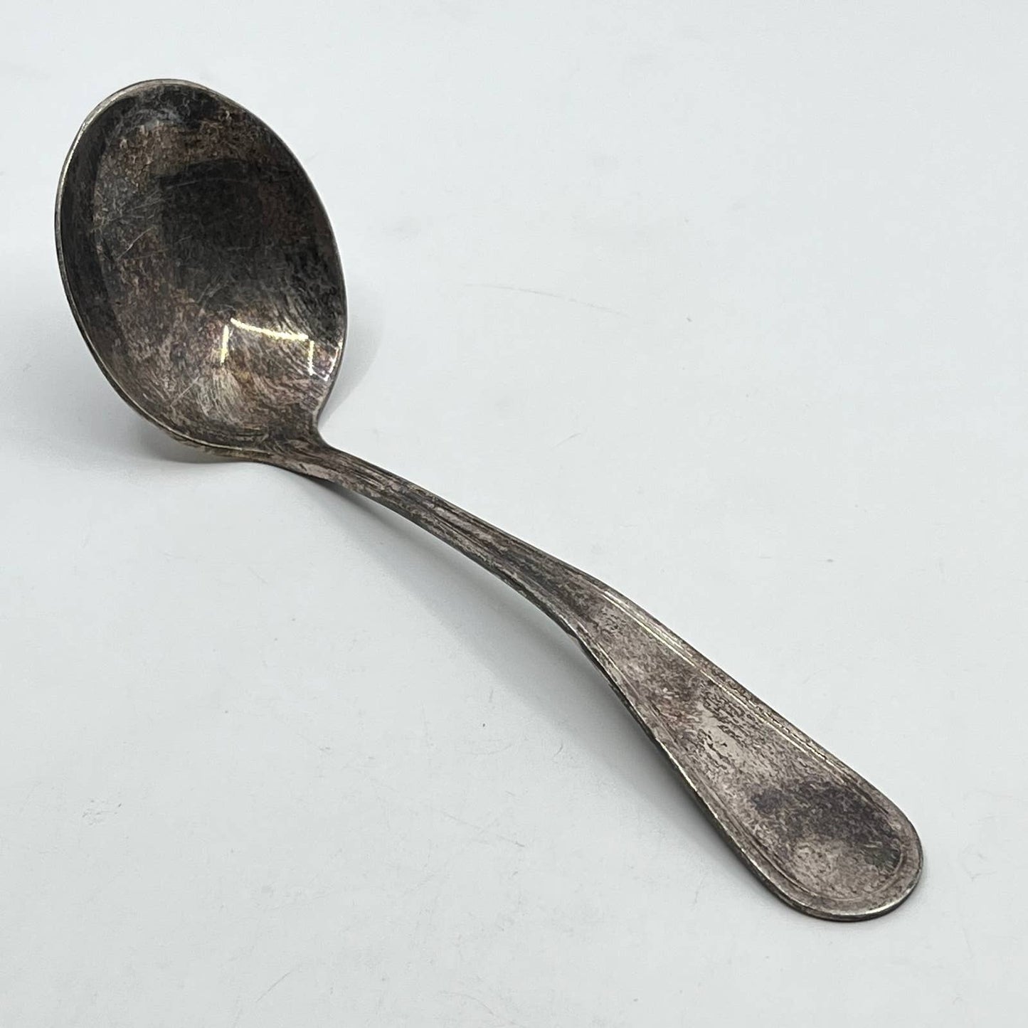 Antique International Silver Co. Silver Gravy Spoon Ladle U.S.N. Monogram SC3