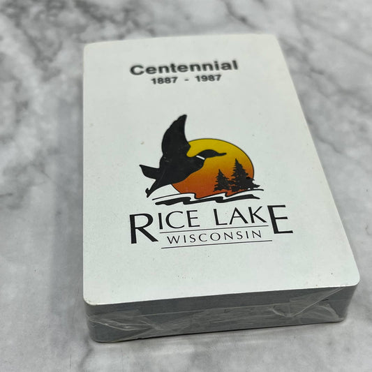 1987 Rice Lake Wisconsin Centennial SEALED Deck of Playing Cards TB5