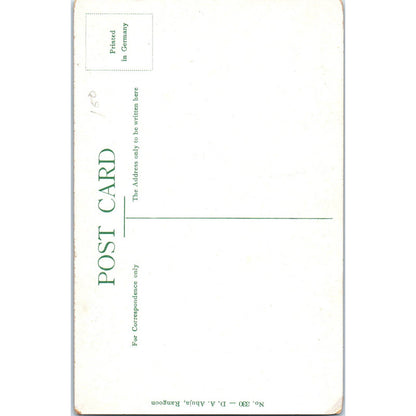 Burmese Beauty Lady with Parasol c1910 Original Postcard TK1-P1