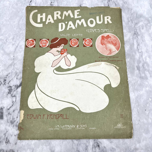 Charme D'Amour Love's Spell Edwin F. Kendall Mlle Dazie 1907 Sheet Music TK2-SM