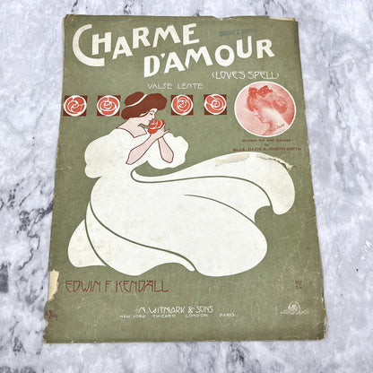 Charme D'Amour Love's Spell Edwin F. Kendall Mlle Dazie 1907 Sheet Music V37-5