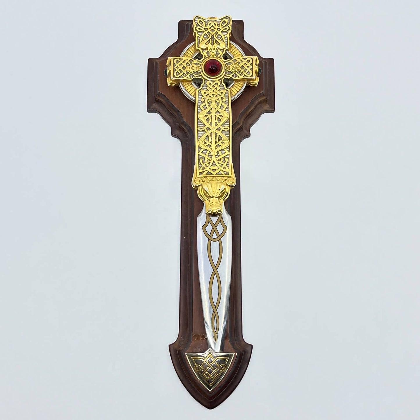 The Noble Collection Ornate Bejeweled Celtic Sword Letter Opener w/ Stand 9" TC8