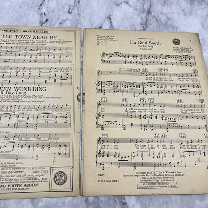 I'm Goin South Al Jolson Bombo 1923 Sheet Music TK2-SM3