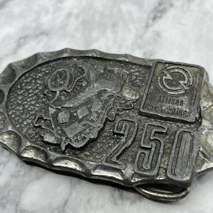 Vintage 1976 Belt Buckle, Allison Gas Turbines 250, Bergamot Brass Works SA2