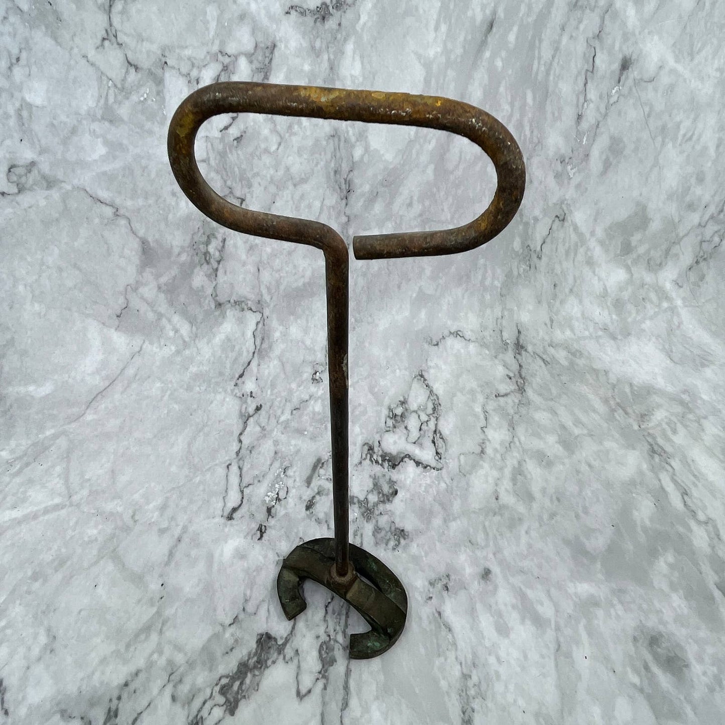 Antique Bronze Cattle Branding Iron Letter “C” 11” Western Cowboy Decor TJ8