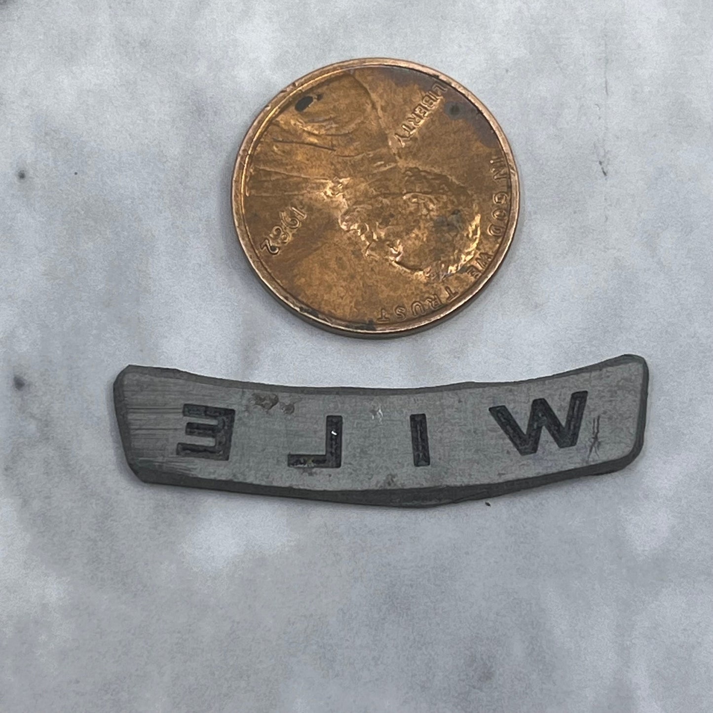 Vintage Letterpress Printers Block Plate TV Radio Call Letters WILE SE841