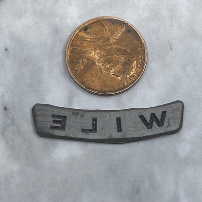 Vintage Letterpress Printers Block Plate TV Radio Call Letters WILE SE841