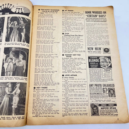 August 1954 Song Hits Magazine Lou Monte Cover Patti Page Vera Lynn TF3