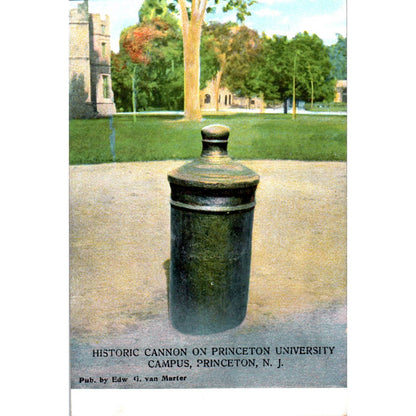 Historic Cannon on Princeton University Campus NJ Original Postcard TK1-P1