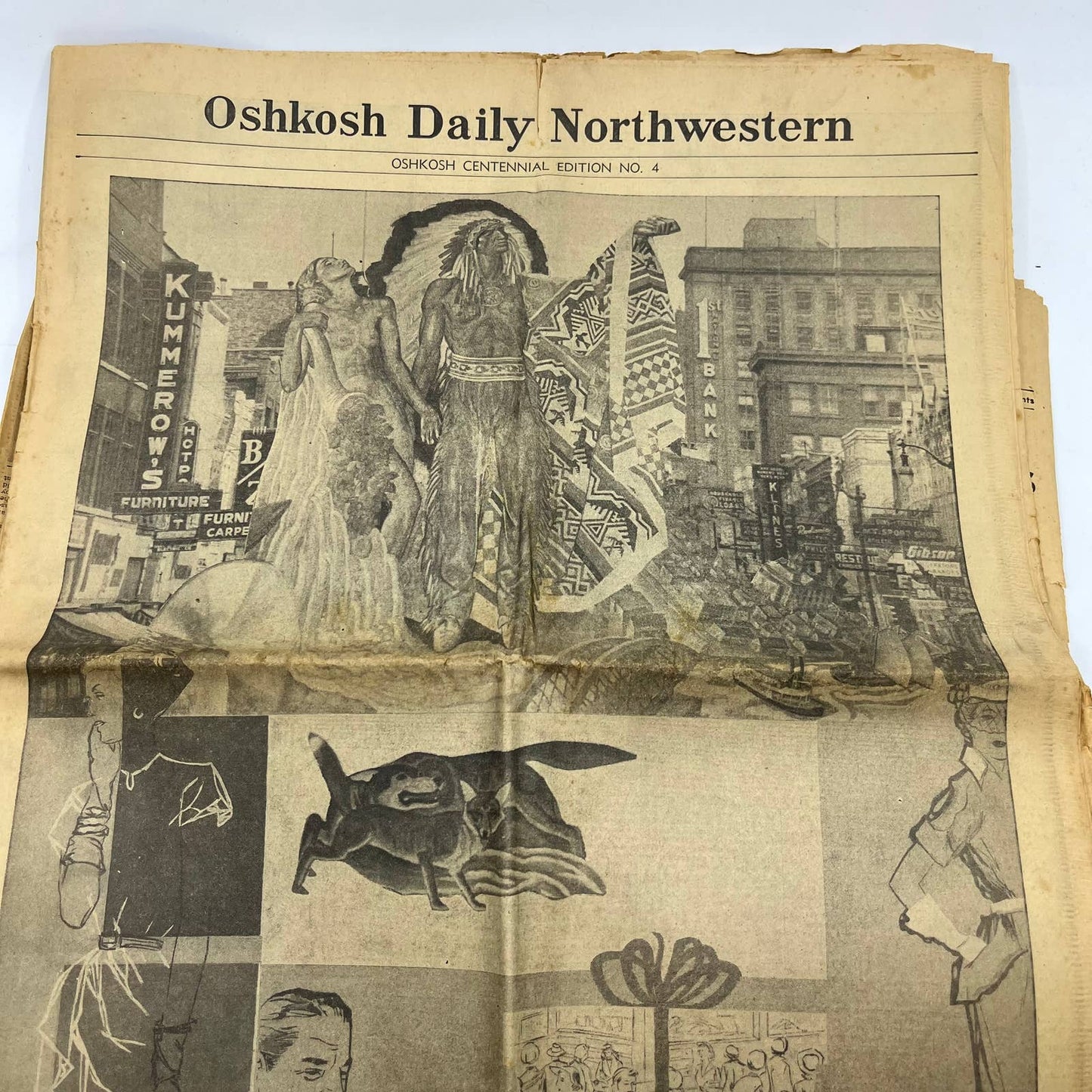 1953 June 26 OSHKOSH DAILY NORTHWESTERN Newspaper Centennial Edition No. 4 TI6-5