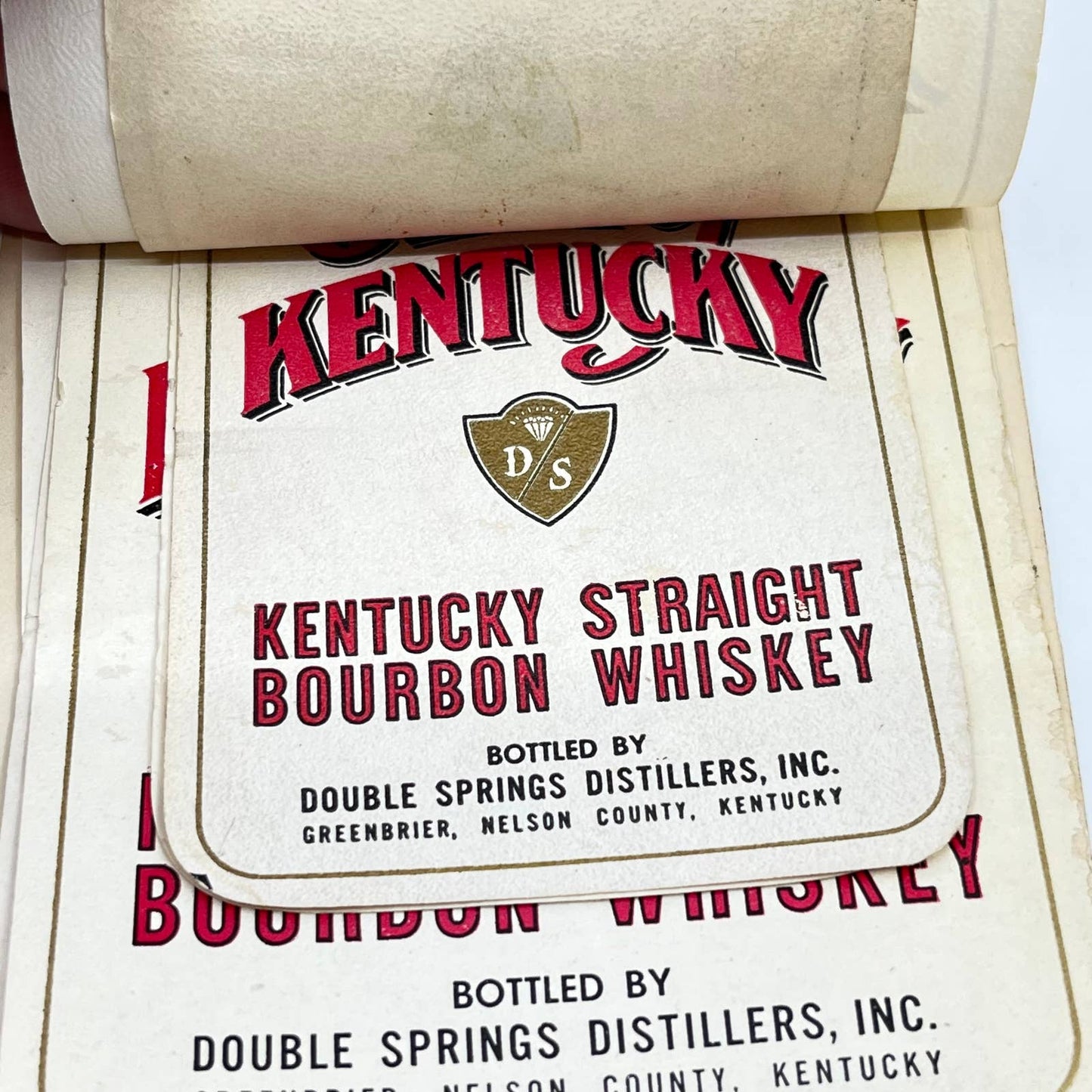 Gem of Kentucky Whiskey Label Set of 9 Double Springs Distillers Bardstown KY