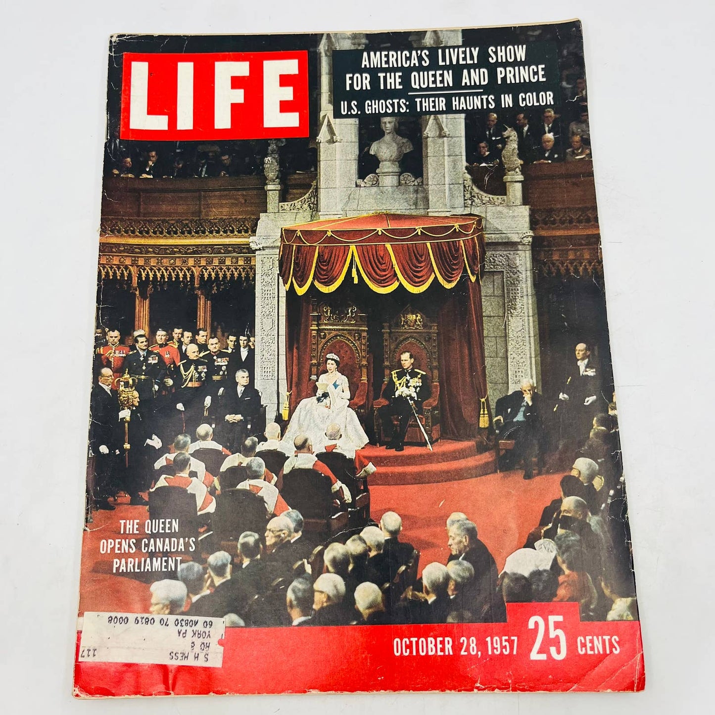 Life Magazine Oct 28 1957 Queen Elizabeth II Opens Canadas Parliament Royals TA4