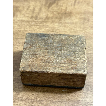 Printing Letterpress Printers Block Stamp “Justrite” Copper Wood 2” SE1