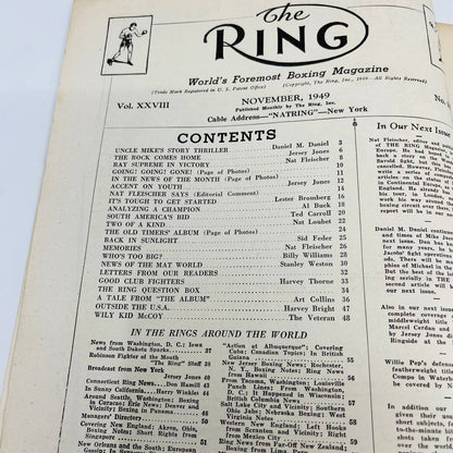 1949 Nov - The Ring Boxing Magazine – Laurent Dauthille Cover Louis Robinson TA5