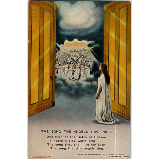 The Song The Angels Sing Holmfirth 1920s Original Postcard TK1-P13