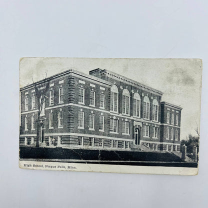 1907 Post Card FERGUS FALLS MN High School Building PA3