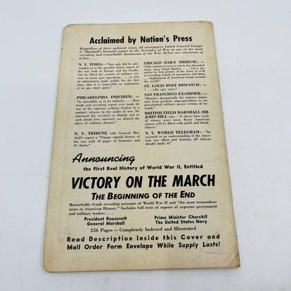 WWII Victory Is Certain Biennial Report Gen. George C. Marshall US Army 1943 BA4