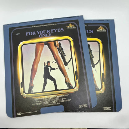 For Your Eyes Only James Bond Part 1 & 2 - CED VideoDisc TG2