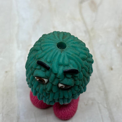 1989 Vintage 1989 McDonald's Fry Guy Blue Teal with Pink Bunny Slippers TE5-S2