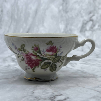 Vintage Fine China Tea Cup Pink Roses Gold Trim TD6-2