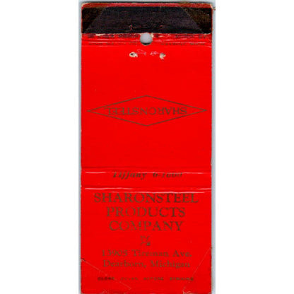 Sharonsteel Products Company Dearborn MI Advertising Matchbook Cover SA1-M6