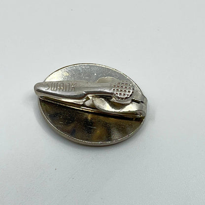 VTG Silver Tone Swank “T” Monogrammed Tie Clip Tie Pin SC3