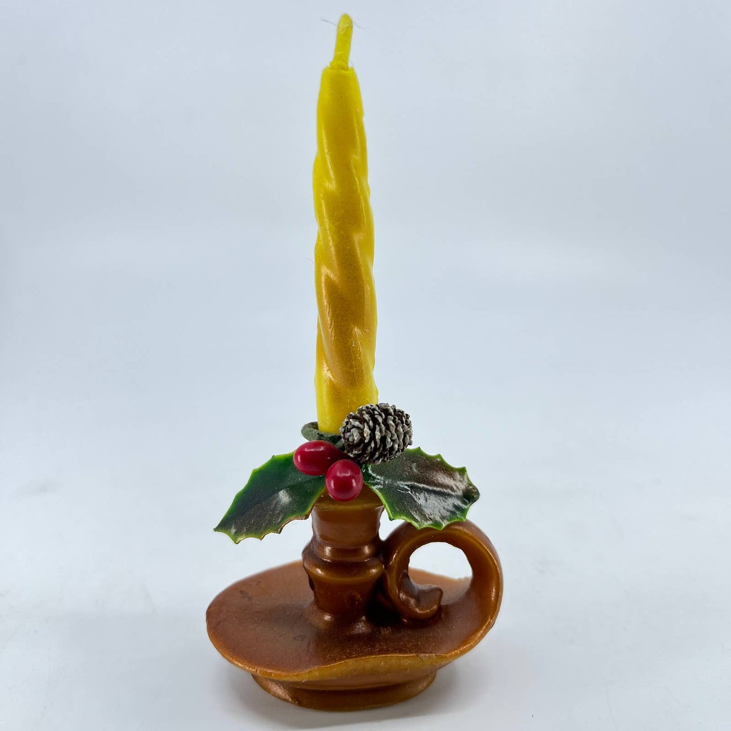 1950s Gurley Novelty Candle Christmas Thanksgiving Spiral in Candle Holder SC9