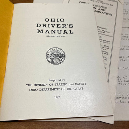 Vintage 1942 Ohio Driver’s Manual Definition of Terms and Q & A Brochure B1